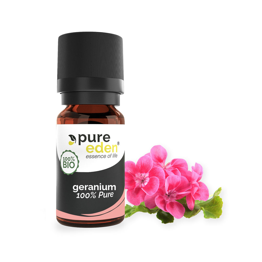 Geranium Etherische Olie Biologisch | 10 ML | Pure Eden® Green Vitality